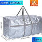 4 Pcs 66 Gallon Large Moving Bags - Image 3