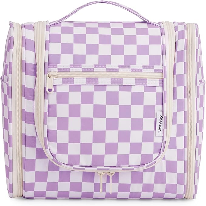 Narwey Checked Hanging Travel Toiletry Bag by Narwey