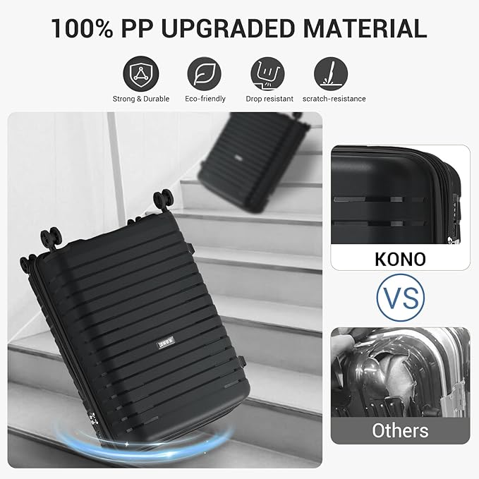Kono 24 Inch Expandable Luggage Suitcase - Image 3