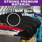 MIZGI Premium All Black Velvet Hangers - Image 2