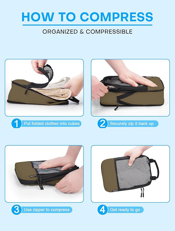 4 PCS Set Compression Packing Cubes - Image 3