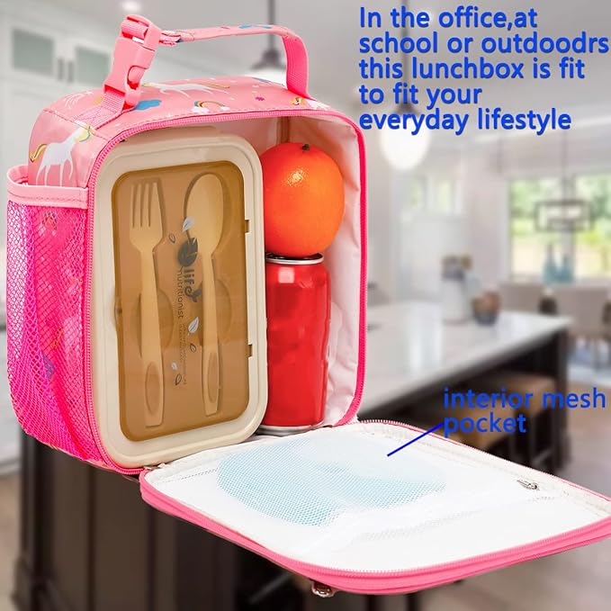 FlowFly Kids Lunch box Insulated Soft Bag Mini Cooler Back to School Thermal - Image 2