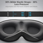 Sleep Mask with Earplugs & Zipper Bag 3D Memory Foam Eye Mask with Nose Support - Image 7