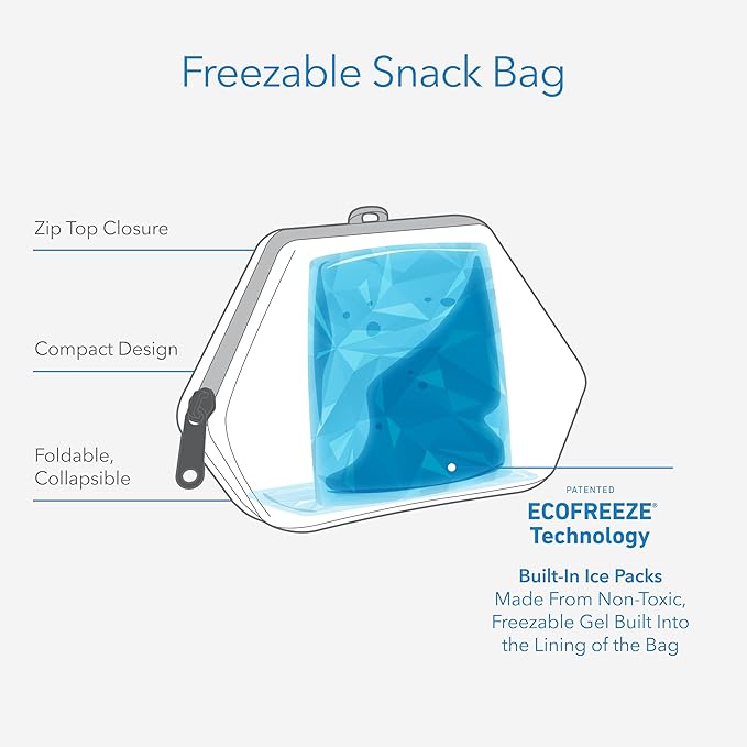 PackIt® Freezable Snack Bag, Seaside Stripe, Built - Image 2