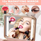 Mocado Travel Makeup Case with Lighted Mirror, Makeup Box with 8 Makeup Brushes - Image 4