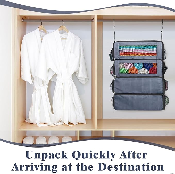 Hanging Travel Organizer, Carry-On Luggage Suitcase Organizer, Portable Travel - Image 6