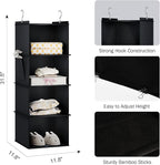 YOUDENOVA Hanging Closet Organizer, 4-Shelf Closet Hanging Storage Shelves - Image 3