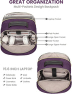 LOVEVOOK Laptop Backpack Purse for Women, Work Travel Computer Bags, College - Image 3