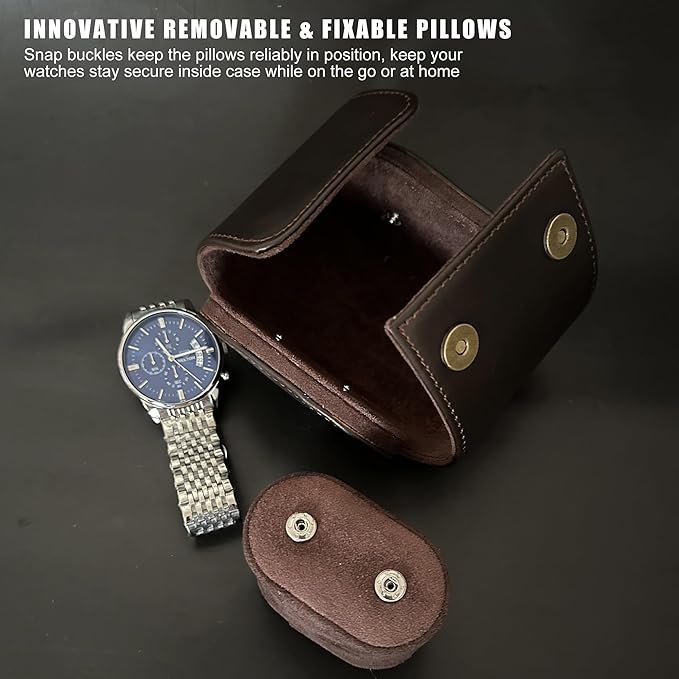Longjet Watch Roll Travel Case for Men Portable Watches Organizer Box - Image 6