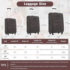 Merax Softside Luggage Set Softshell Lightweight 3 Piece Spinner Suitcase - Image 2