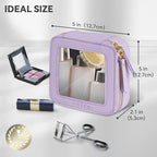 Prite Small Makeup Bag for Women Portable Clear Makeup Bag Cute Mini Waterproof - Image 3