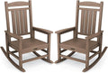 SERWALL Outdoor Rocking Chair Set of 2, HDPE Patio Rocking Chair All-Weather by SERWALL