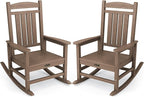 SERWALL Outdoor Rocking Chair Set of 2, HDPE Patio Rocking Chair All-Weather by SERWALL