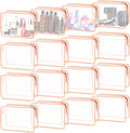 16 Pieces Clear Cosmetic Bags, Large Transparent Makeup Bags, TSA Approved by YedsIntu