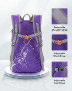 WATERFLY Hiking Foldable Daypack Backpack: 25L Ultra Lightweight Packable - Image 4