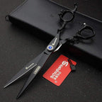 7 inch salon personalized scissors 19 cm cool black salon hair styling hair scissors stainless steel hair tools