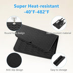 Quccefods Heat Resistant Mat Oversize Curling Iron Mat Silicone Hot Hair Tools Mat for Hair Straightener,Flat Irons,Hair Styling Tools Countertop protection Portable Travel Mat 14.2" x 11"