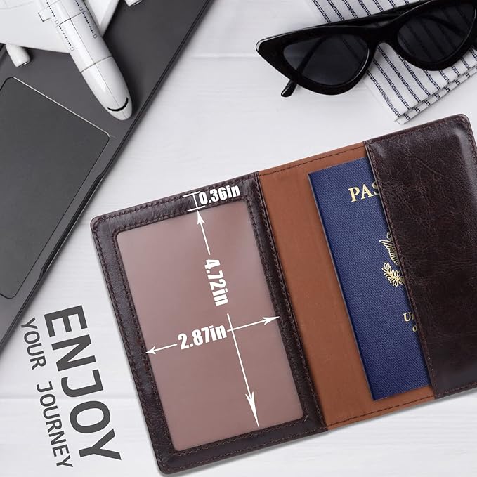 TIGARI Passport Holder for Travel Women Men, PU Leather Passport Wallet Cover - Image 5