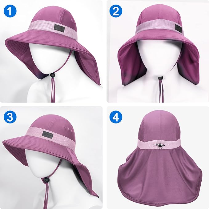 Sukeen Cooling Sun Hat for Men Women UPF50+ Wide Brim Fishing Hat - Image 7