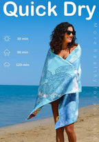 6 Pack Microfiber Lightweight Beach Towel Sand Free Quick Dry Absorbent Thin - Image 5