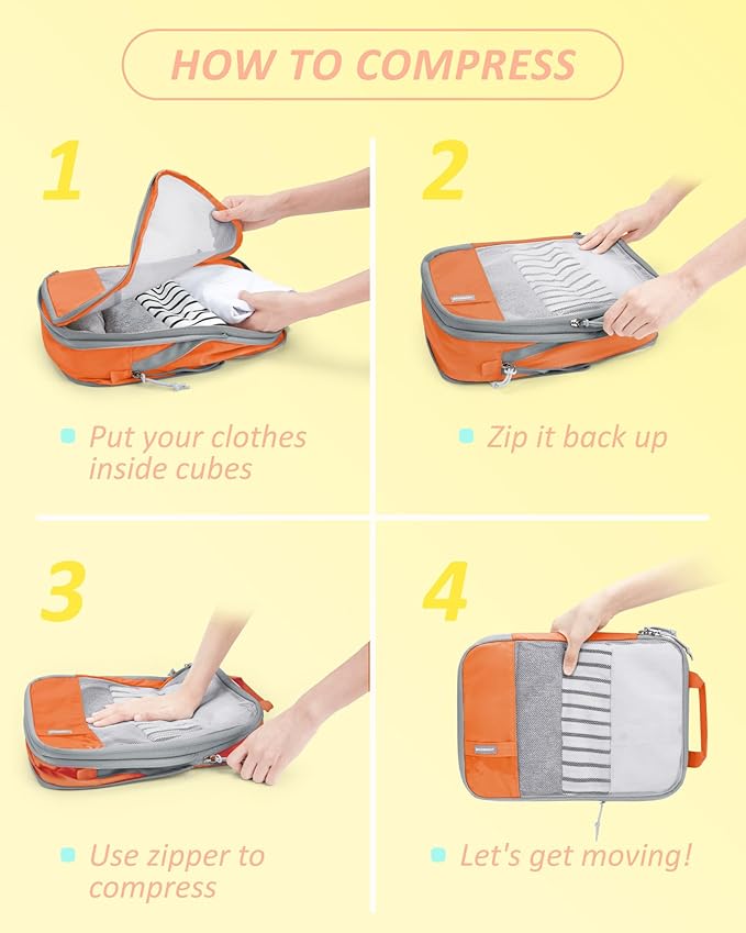 BAGSMART 6 Set Compression Packing Cubes - Image 6