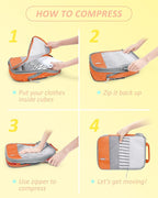 BAGSMART 6 Set Compression Packing Cubes - Image 6