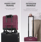 Verage Under Seat Luggage with Wheels，Softside Small Suitcase Spinner Carry On - Image 5