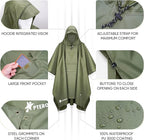 PTEROMY Hooded Rain Poncho for Adult - Image 6