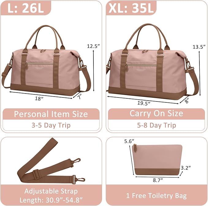 Travel Duffle Bag for Women, Weekender Bags, Hospital Bag for Labor Delivery - Image 2
