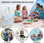 Beach Pool Bags Tote for Women Ladies Large Gym Tote Carry On Bag - Image 6