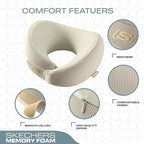 Skechers Men's Memory Foam Neck Pillow, Comfortable & Breathable Travel Pillow - Image 3