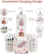 Narwey Small Hanging Toiletry Bag Women Travel Makeup Bag Organizer Toiletries - Image 2
