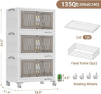 BROVIEW 135Qt Stackable Storage Bins - Image 2