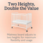 Foundations Chelsea Clearview Metal Compact Daycare Crib, Compact Mini Size - Image 7