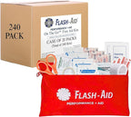 Bulk 240-Pack Mini First Aid Kits – Compact Travel IFAKs in Reusable Pouches – by FlashAid