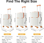 2-Piece Hardshell Zipperless Luggage Set, 20/26" Aluminum Frame Hardshell - Image 8