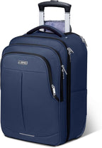 Rolling Backpack for Adults, 17 Inch Waterproof Carry-on Backpack by Lekespring