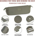 BAREFOOT CARIBOU Hair Tools Travel Bag and Heat Resistant Mat for Flat Irons, Straighteners, Curling Iron, and Haircare Accessories, 2-in-1 design, with Interior Pockets, Portable Organizer