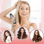 Thermal Brush, Heated Round Brush & Curling Iron with Ceramic Ionic Technology, Hair Tools for Volumizing & Styling, Travel-Friendly Hot Comb with Adjustable Temperature（Rose Gold 1.5 inch）