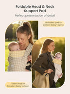 GROWNSY Baby Carrier Newborn to Toddler, Ergonomic Baby Toddler Carrier Wraps - Image 6