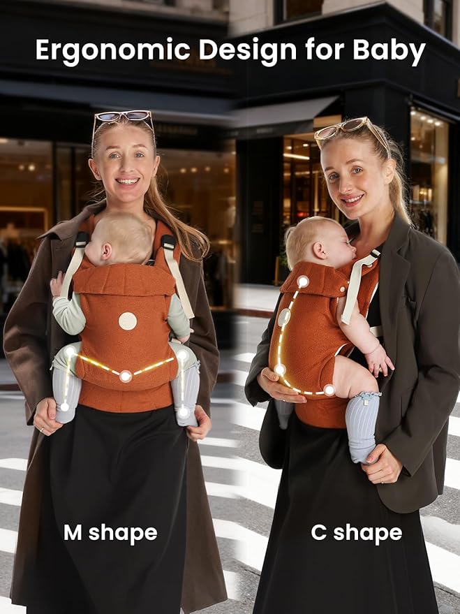 Grownsy Baby Carrier Newborn to Toddler, Ergonomic & Cozy Wraps - Image 5