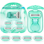 DreamGenius Travel Razors for Women Include 1 Handle and 5 Cartridges, Extra by DreamGenius