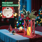 Christmas Decorative Lanterns 2 Pack Outdoor Lantern 13.5" Waterproof Battery - Image 3