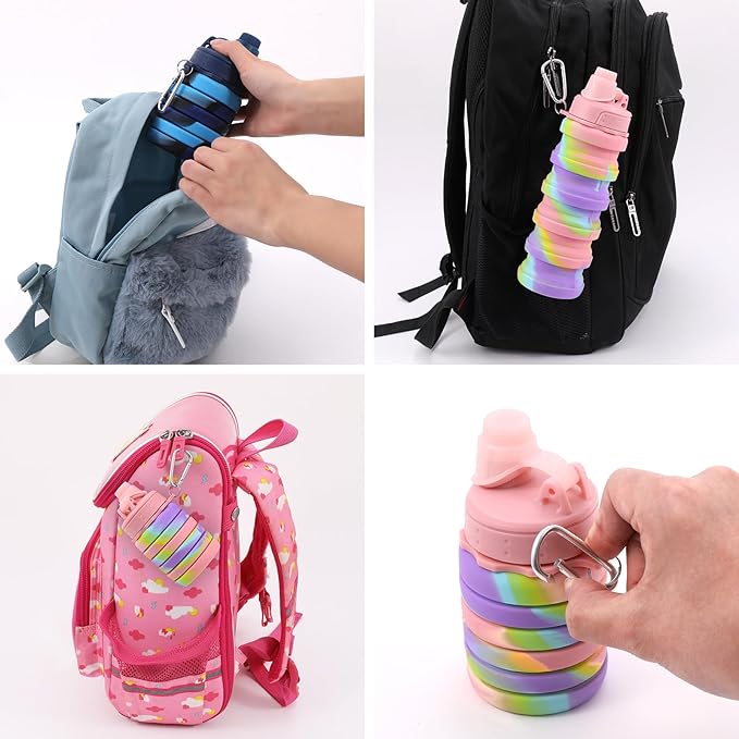 Collapsible Water Bottles for Travel, Foldable Sports Water Bottle for Kids - Image 7