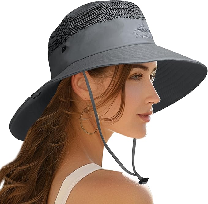 PFFY Sun Bucket Hats for Men Women 3” Wide Brim UPF 50+ Fishing & Beach Hat by PFFY