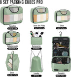 Veken 8 Set Packing Cubes for Travel Essentials, Suitcase Organizer Bags in 4 - Image 2