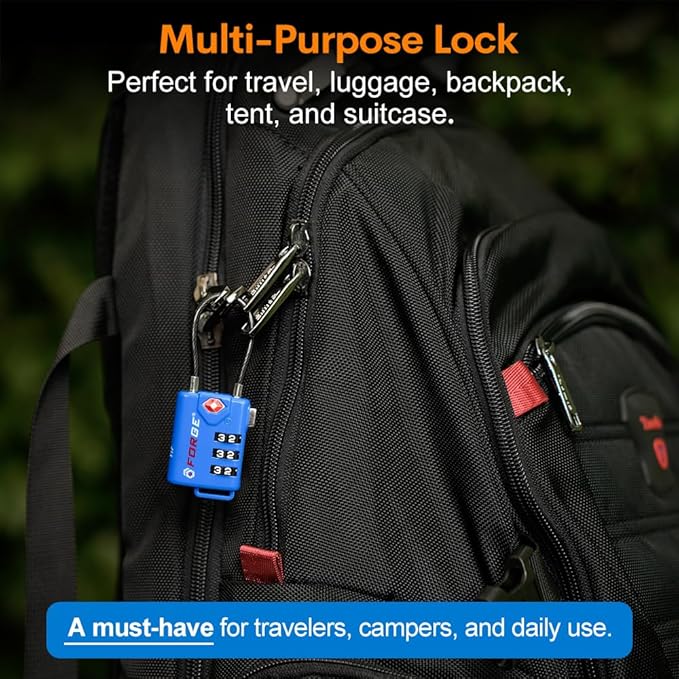 Bright Colors, TSA Approved Luggage Locks 4 Pack, Re-settable Combination - Image 6