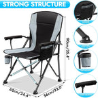 2 Pack Oversized Folding Camping Chair - Image 2