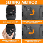 Adjustable Travel Luggage Strap Suitcase Belt Travel Bag Accessories 1.96 in W - Image 7