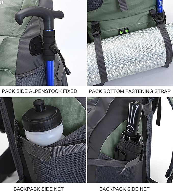 Bseash 50L Hiking Backpack, Water Resistant Lightweight Outdoor Sport Daypack - Image 3